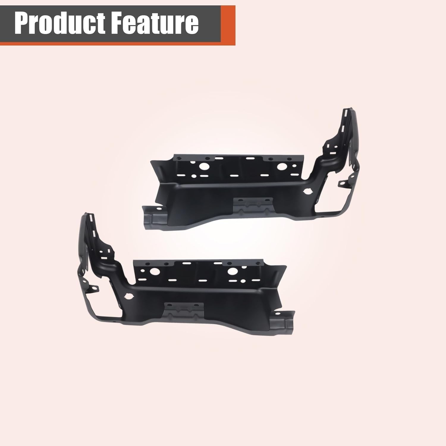 labwork Black Rear Left and Right Bumper End Bumper Face Bars with Parking