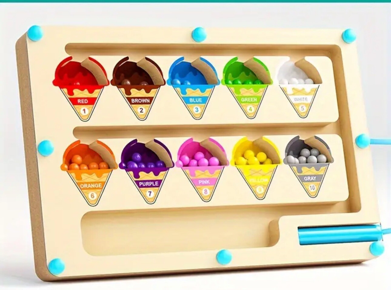 Magnetic Ice Cream (alphabet, Colors & Numbers) Preschool/ Homeschooling