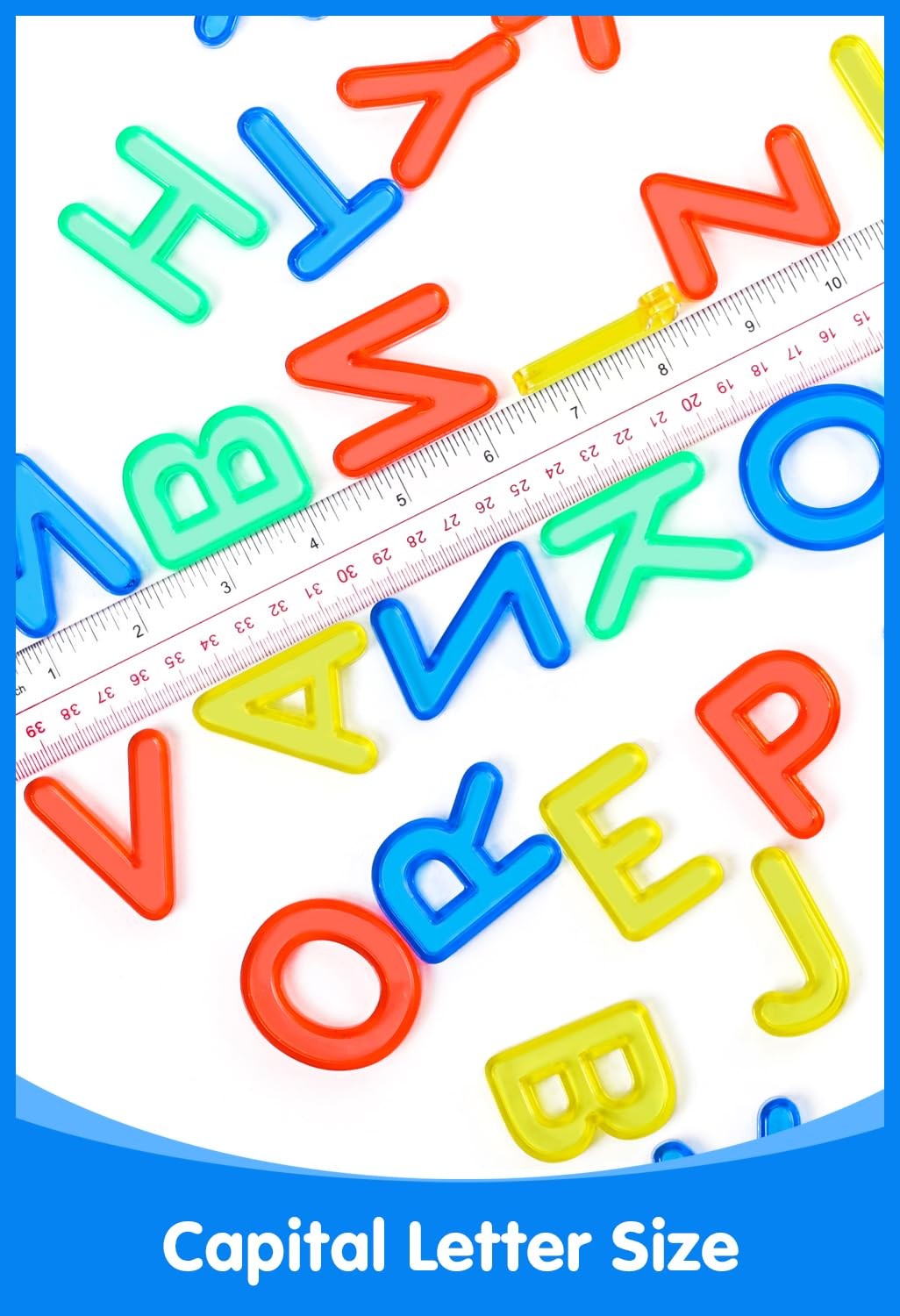 Odoorgames 52 Pcs Translucent Capital Letters – Plastic Alphabet Letters for …