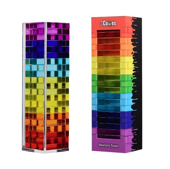 CMY Cubes Newton’s Tower, 63 Translucent Pieces in 7 Colours BNIB RRP $189.95