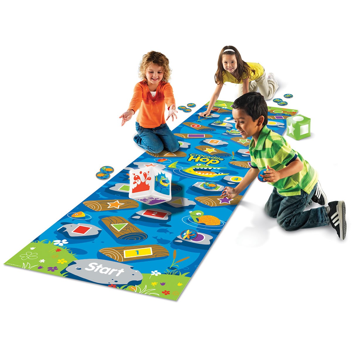 Learning Resources Crocodile Hop Floor Game – 43 Pieces