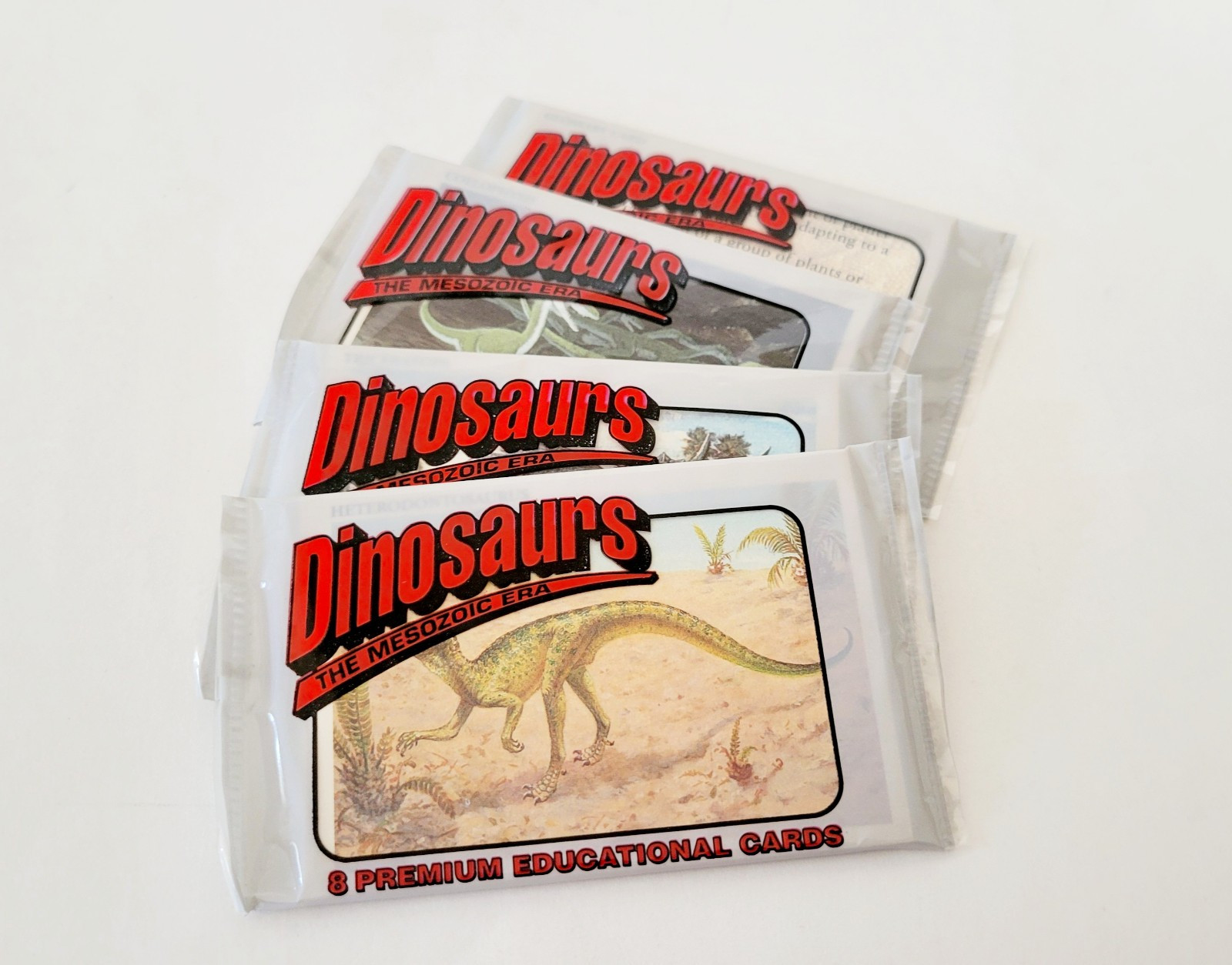 Dinosaurs The Mesozoic Era Redstone Marketing 1993 LOT OF 4 PACKS