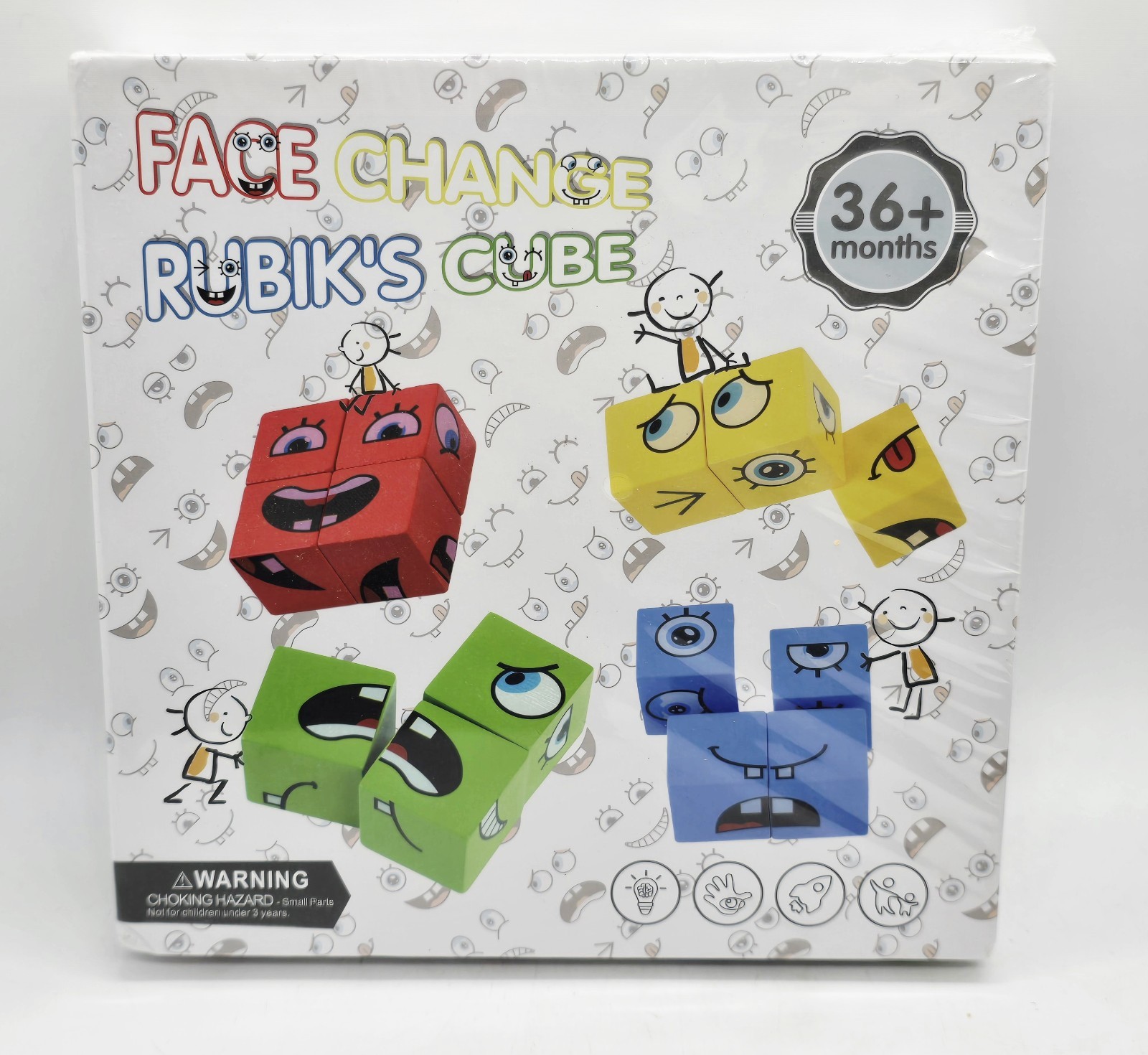 Brand New Face Change Rubik’s Cube Interactive Toy Wooden Blocks For 36 Month+