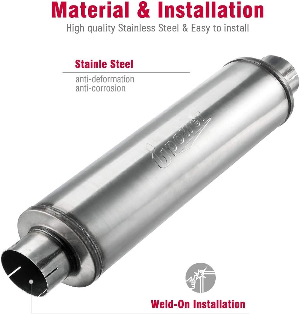 4″ Inlet Diesel Exhaust Muffler 7″ x 24″ Body 30″ Whole Length XS2772