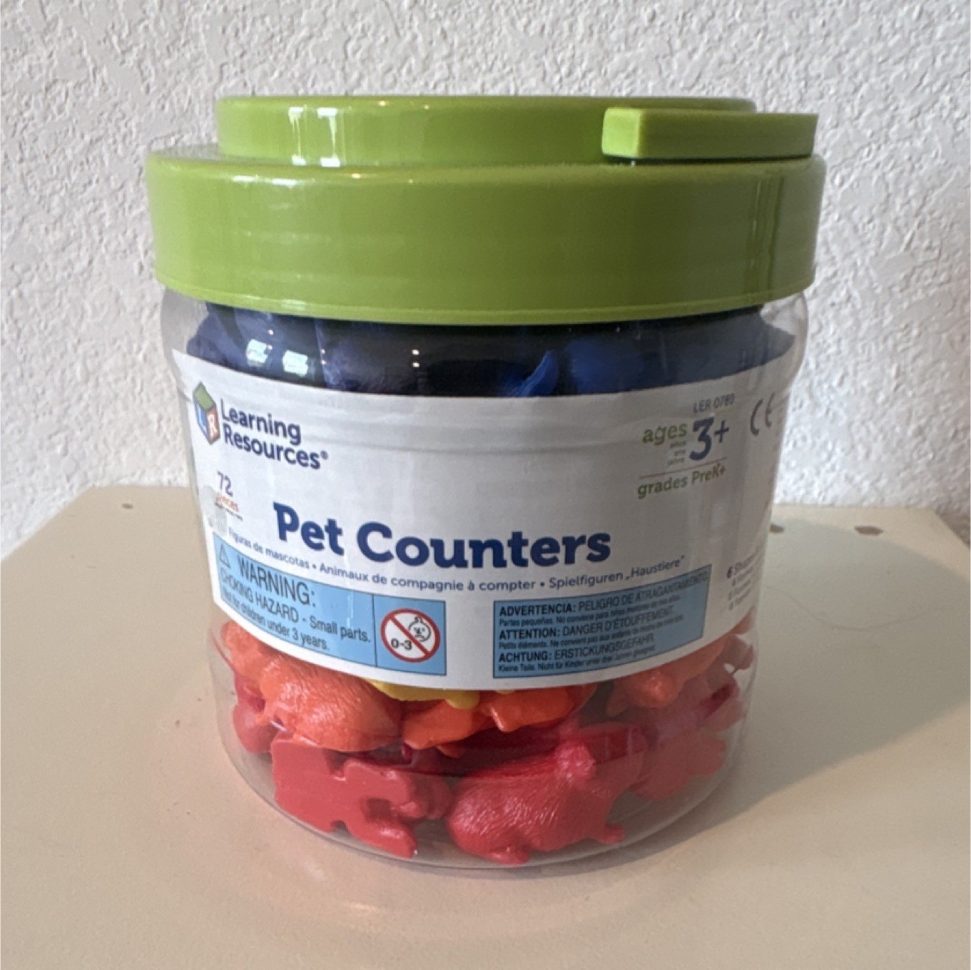 Learning Resources Pet Counters 72 Pieces Animals Theme Multicolor Kids Figurine