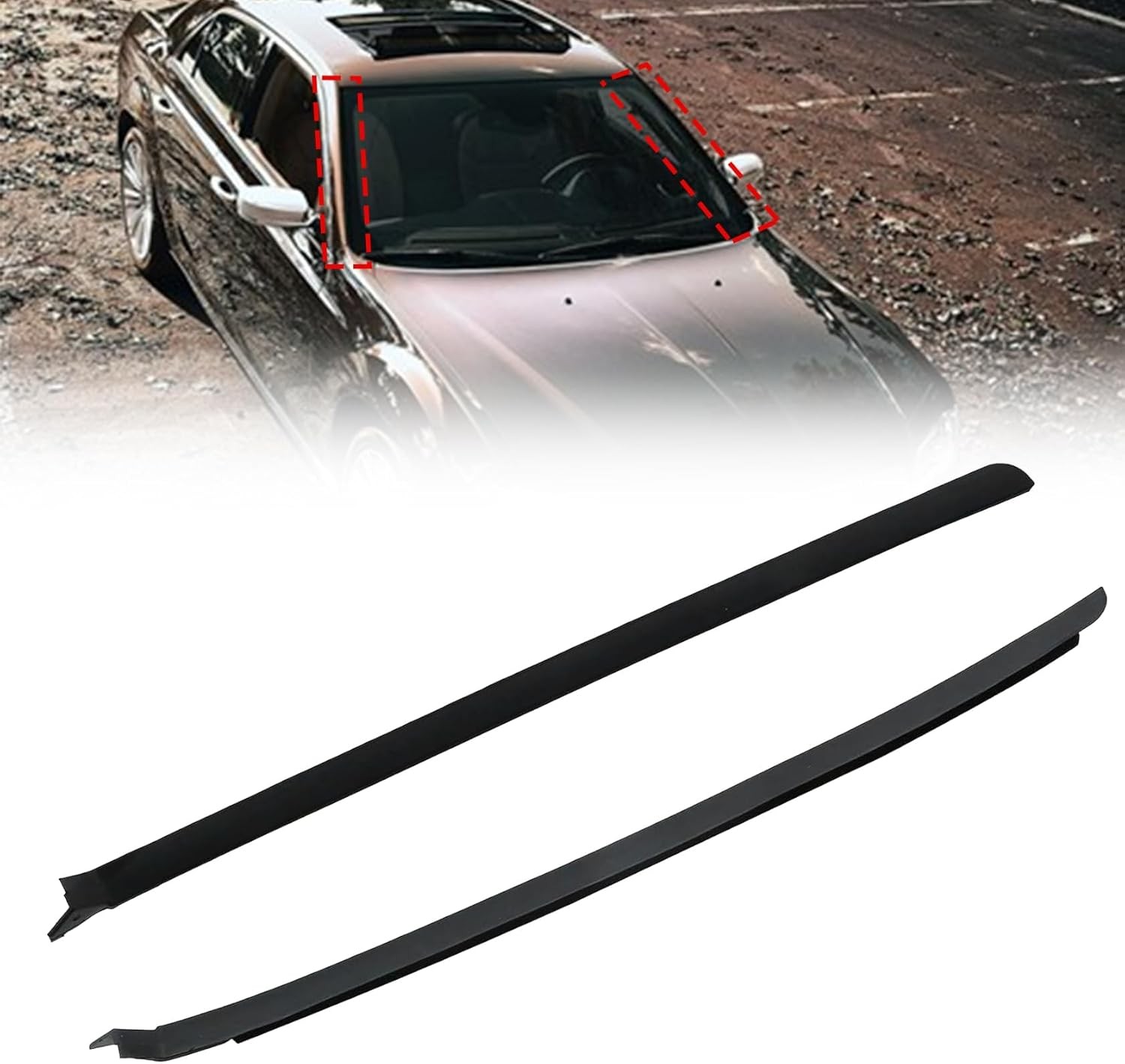 FZJDSD 1Pair Left & Right Side Windshield Pillar Molding Panel 04805889AC