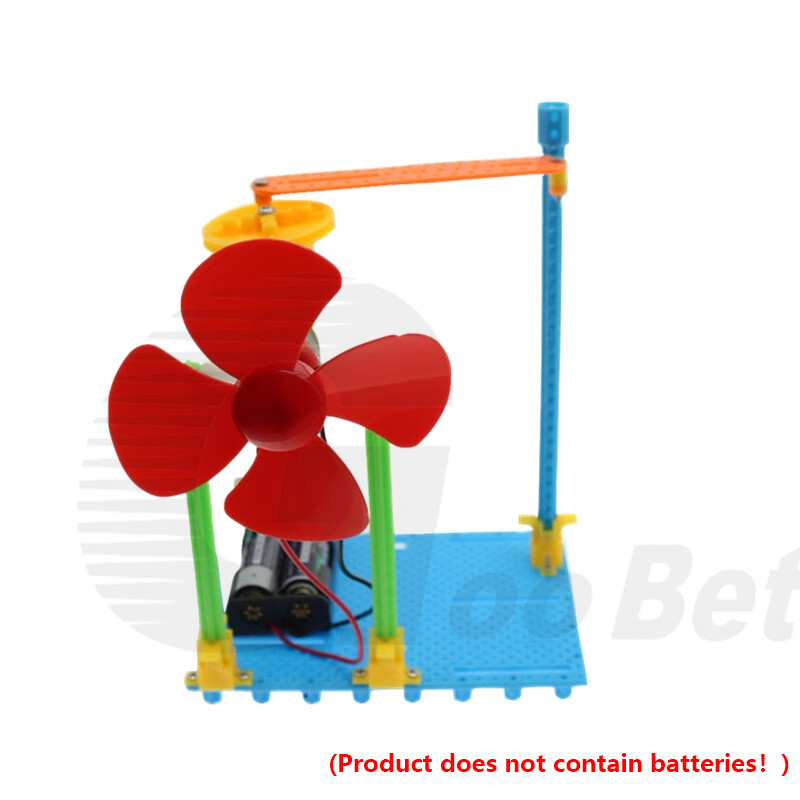 Electric Oscillating Fan Toy DIY Kit Children Educational Self Assembly Project