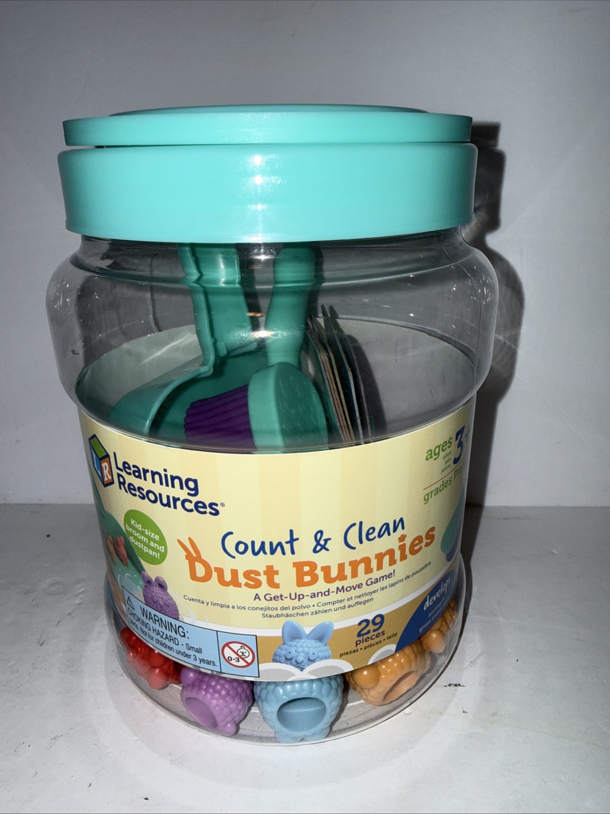 Learning Resources Count & Clean Dust Bunnies Toy, Game 3+