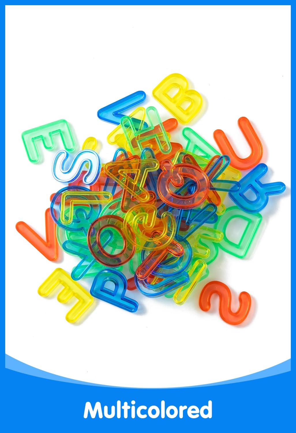 52 Pcs Translucent Capital Letters â€“ Plastic Alphabet Letters for Kids 