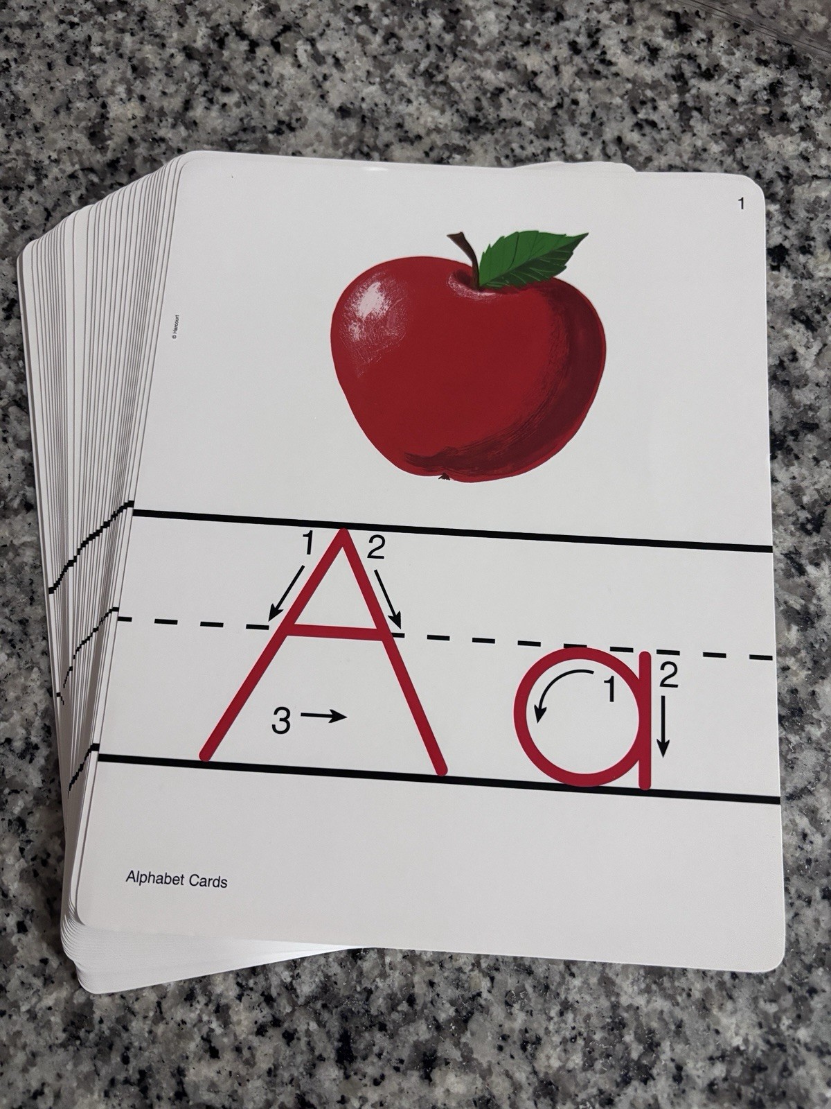Harcourt Big Alphabet Cards for Kindergarten, Letter Tracing Flash Cards, 2006