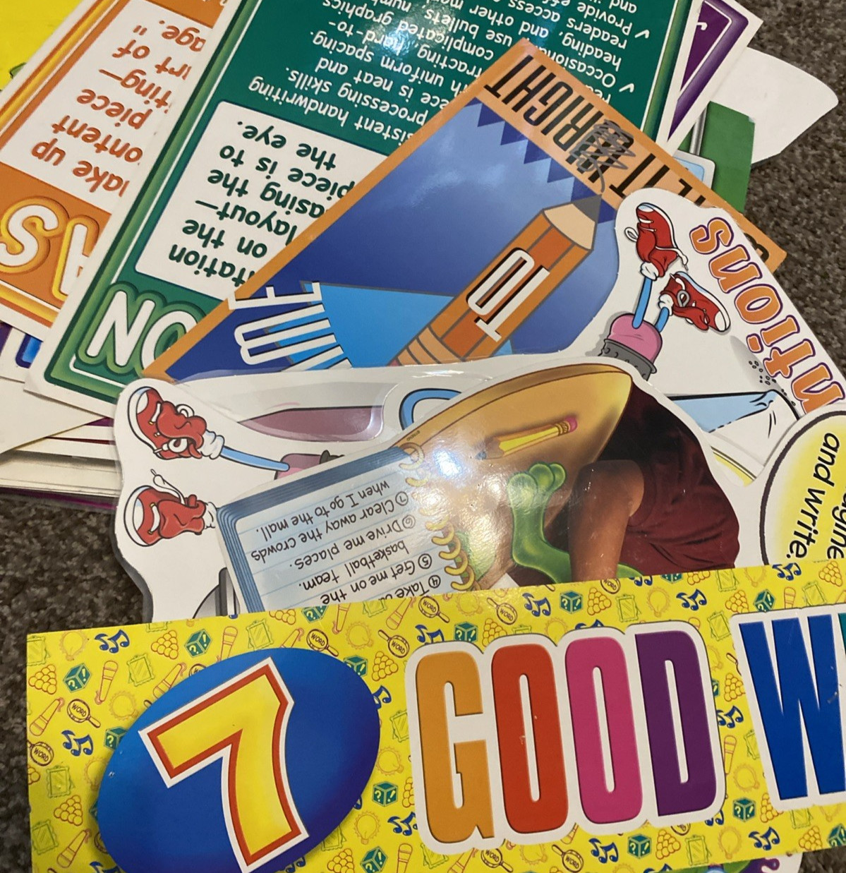 MEGA Language Arts Classroom Poster Lot ~100 Pieces Writing, Grammar, Reading