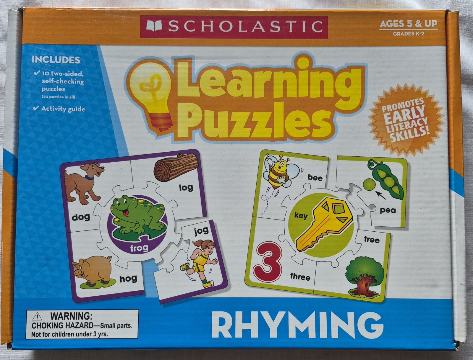 Scholastic 2 Sided Rhyming Learning Puzzles