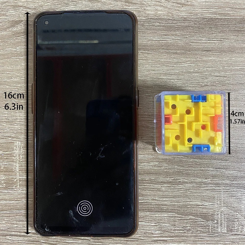 Mini 3D Maze Puzzle Cube Transparent Rolling Ball Brain Teaser Stress Toy Kids