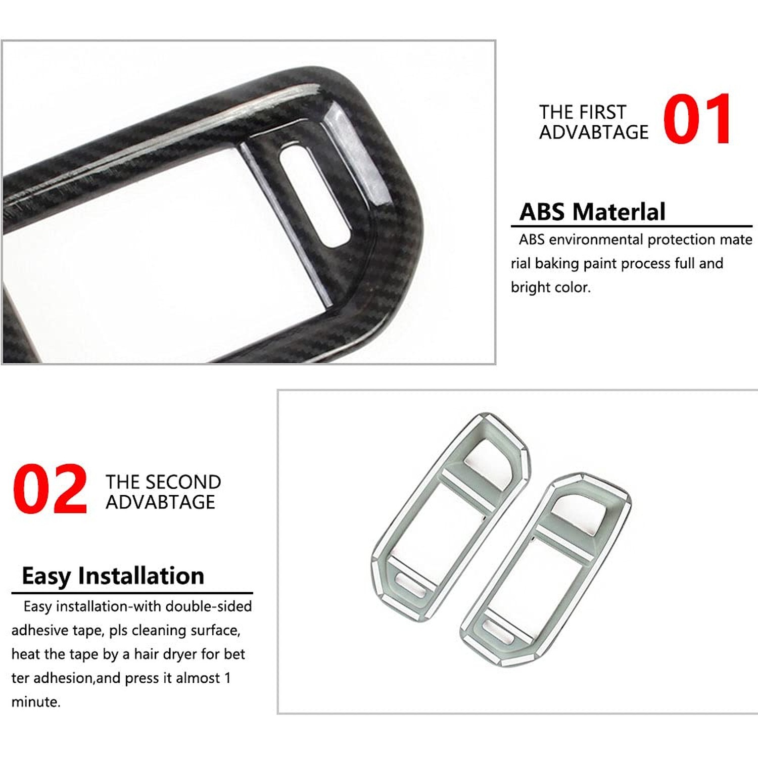 Korlot Dashboard Side A/C Vent Frame Cover Trim for Dodge RAM 1500 2500 3500 …