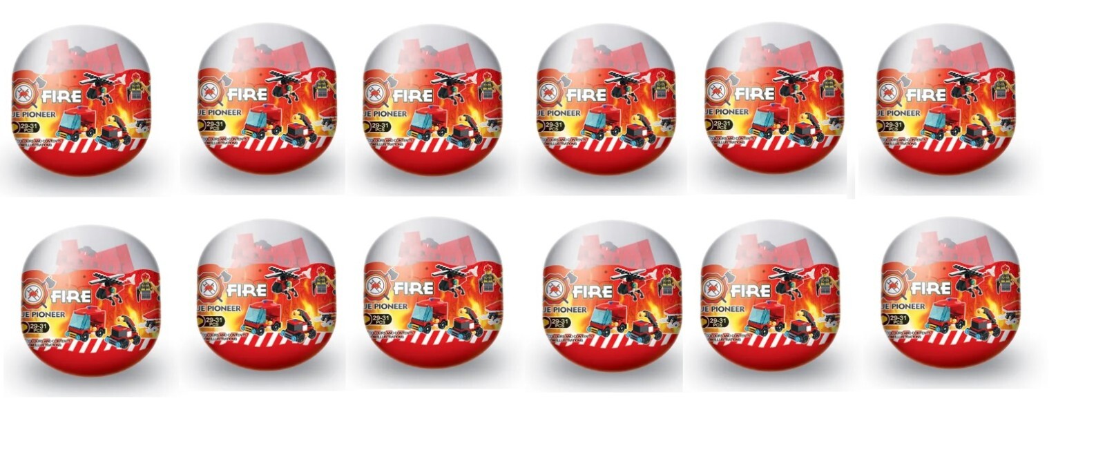 Blocks World City Fire- Rescue Pioneer Building Block One Set of 12 Capsules