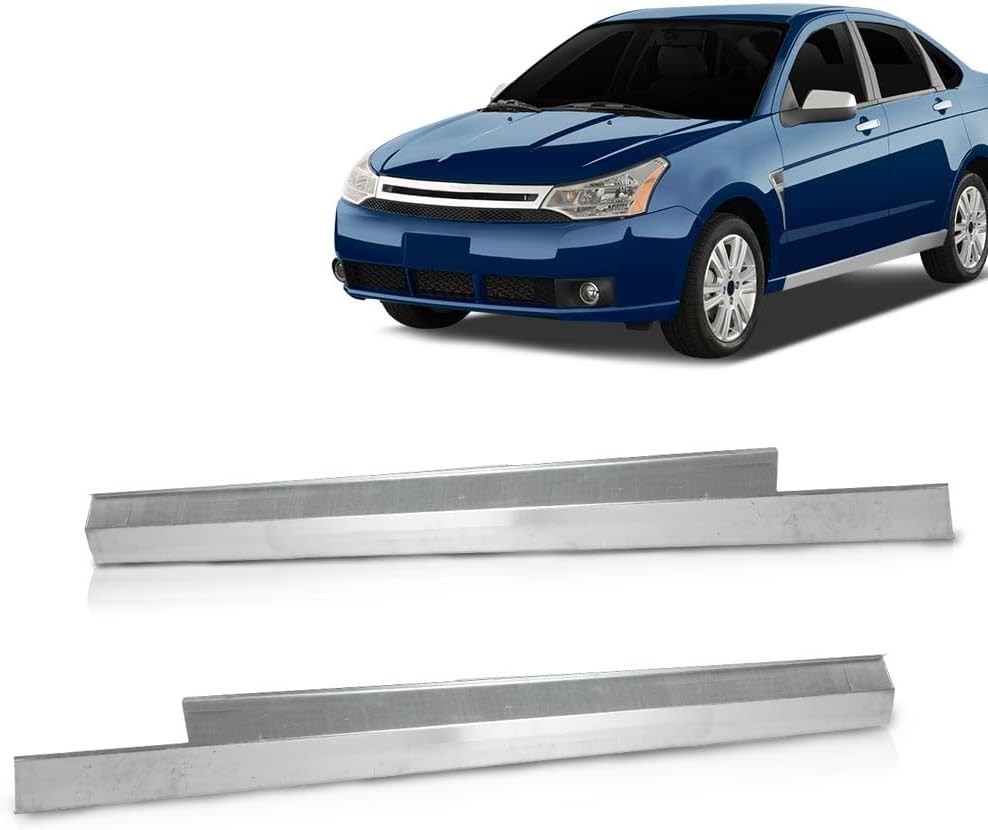 08-11 Ford Focus Slip-on Rocker Panels 4-Door Left & Right Silver 2450842E