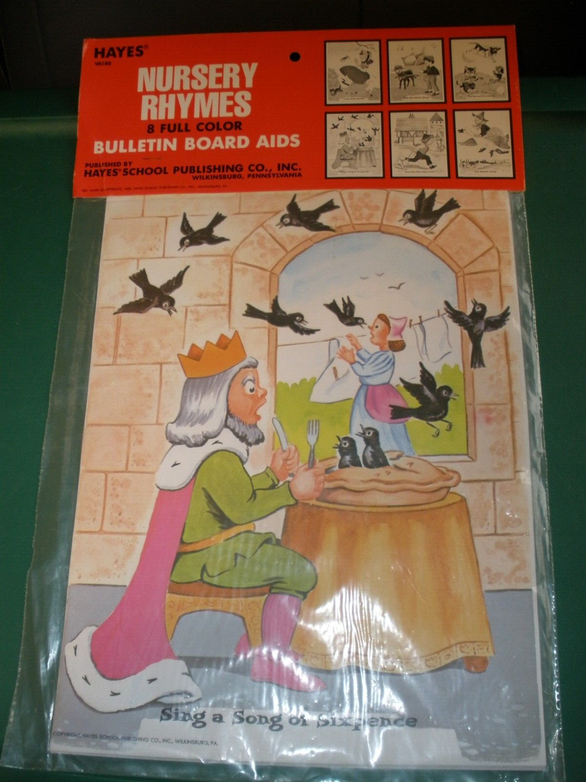 NEW Vintage Hayes Bulletin Board Aids 1988 NURSERY RHYMES