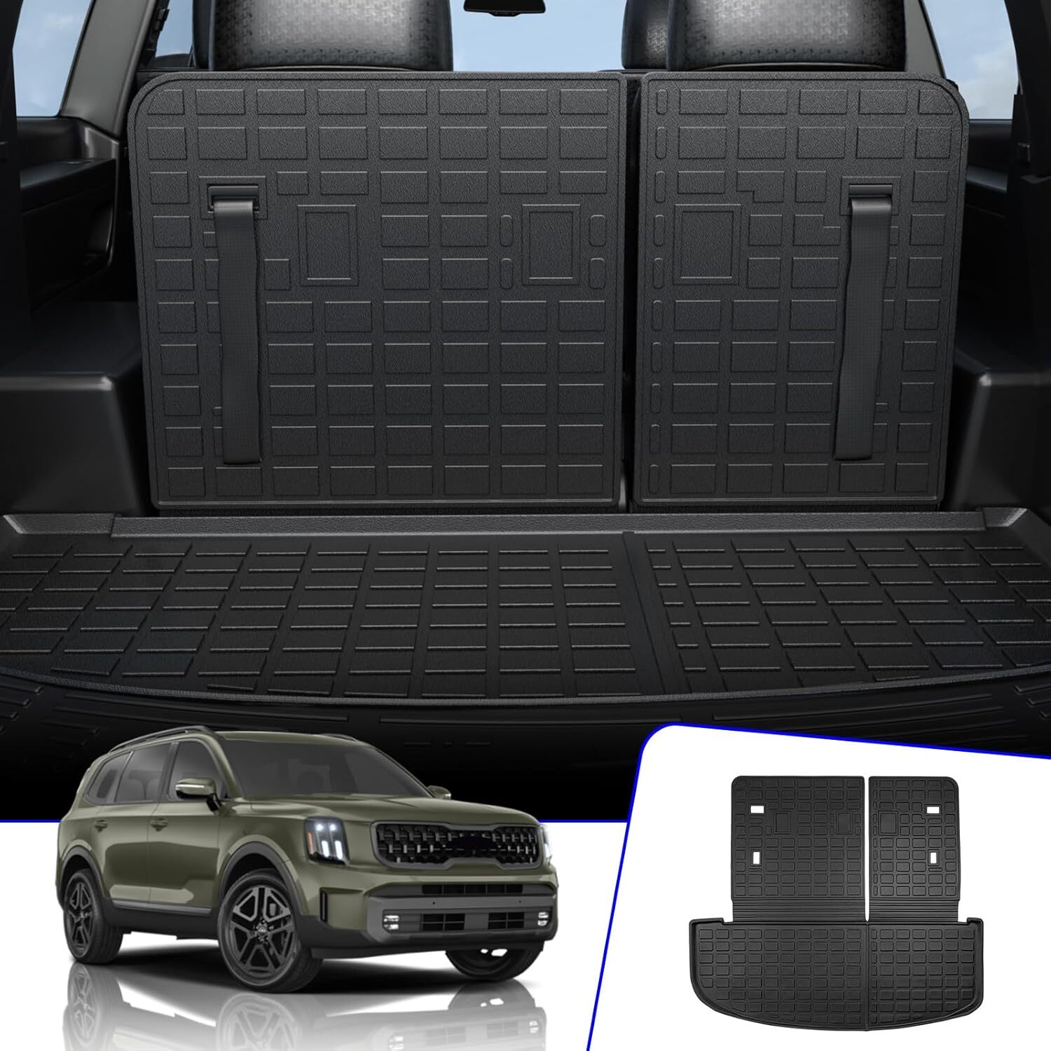 Floor Mats Rongtaod Cargo Mat Compatible with 2020-2025 Kia Telluride Cargo