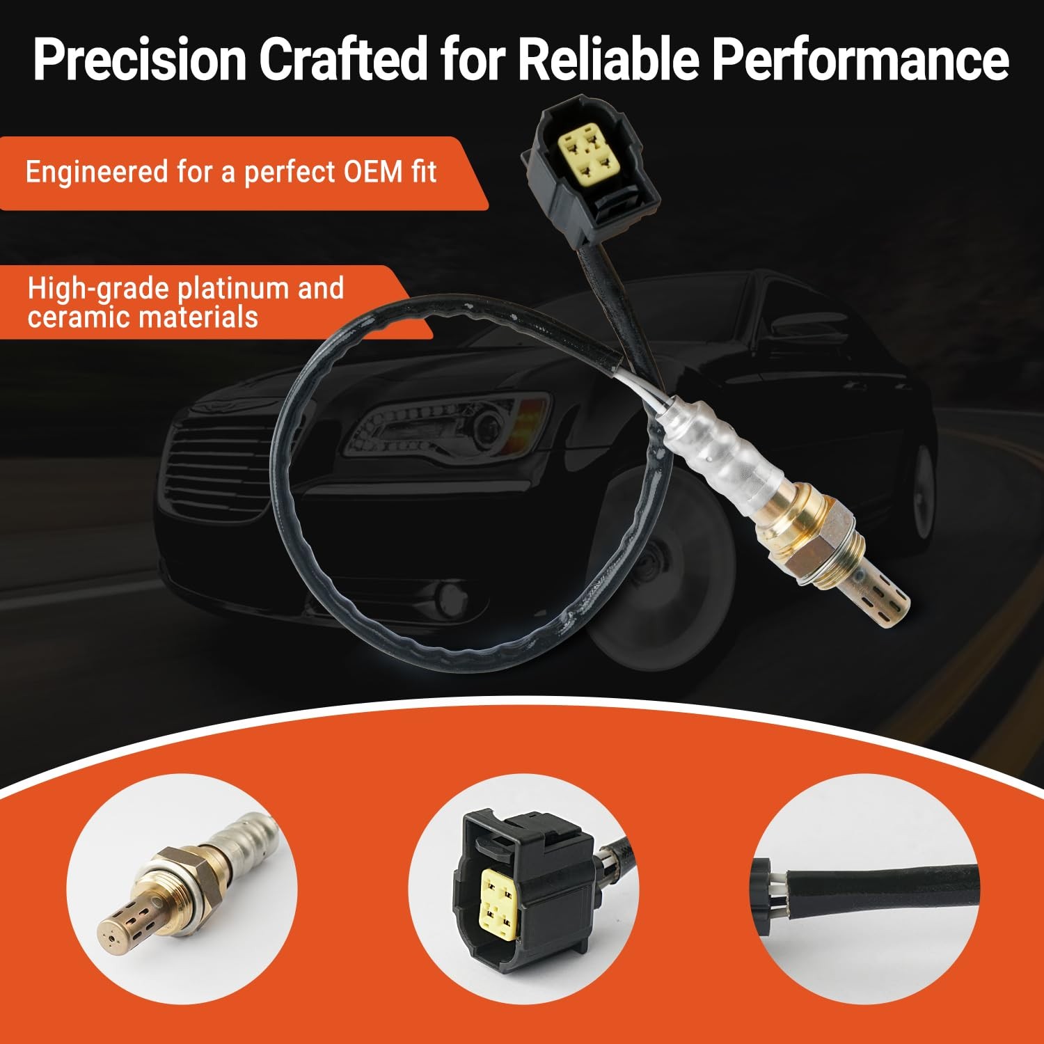 4Pcs Oxygen Sensor Upstream Downstream O2 Sensor Compatible Chrysler Jeep Dodge