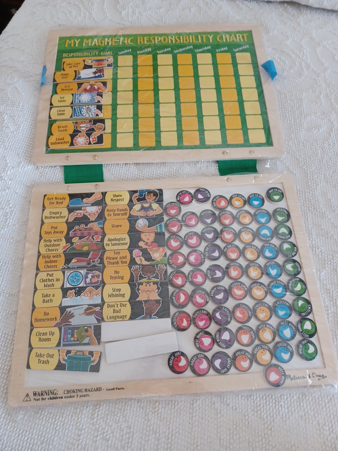 Melissa & Doug Magnetic Responsibility Chore Chart Educational Wooden
