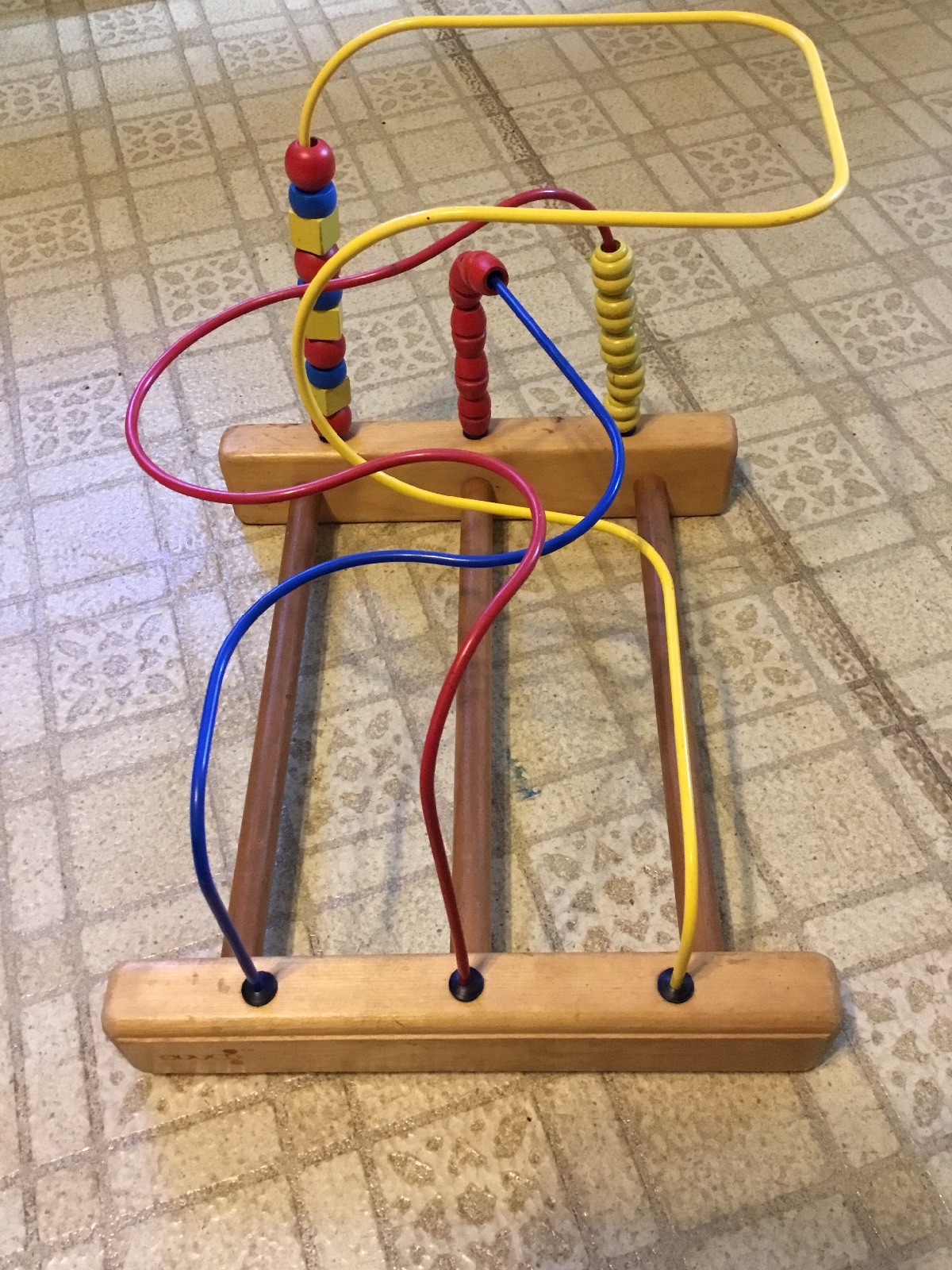 Vintage ED181 Maze By EDUCO Wooden Bead Rollercoaster Toy Made In Alberta Canada