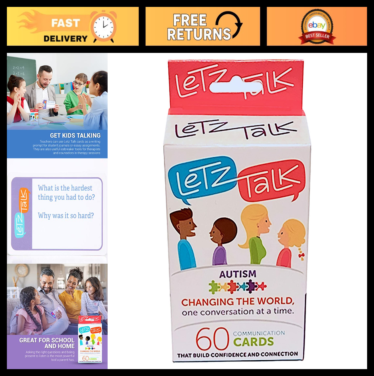 Autism Conversation Cards for Kids & Adults – Learning Toys, Therapy Tool, Commu