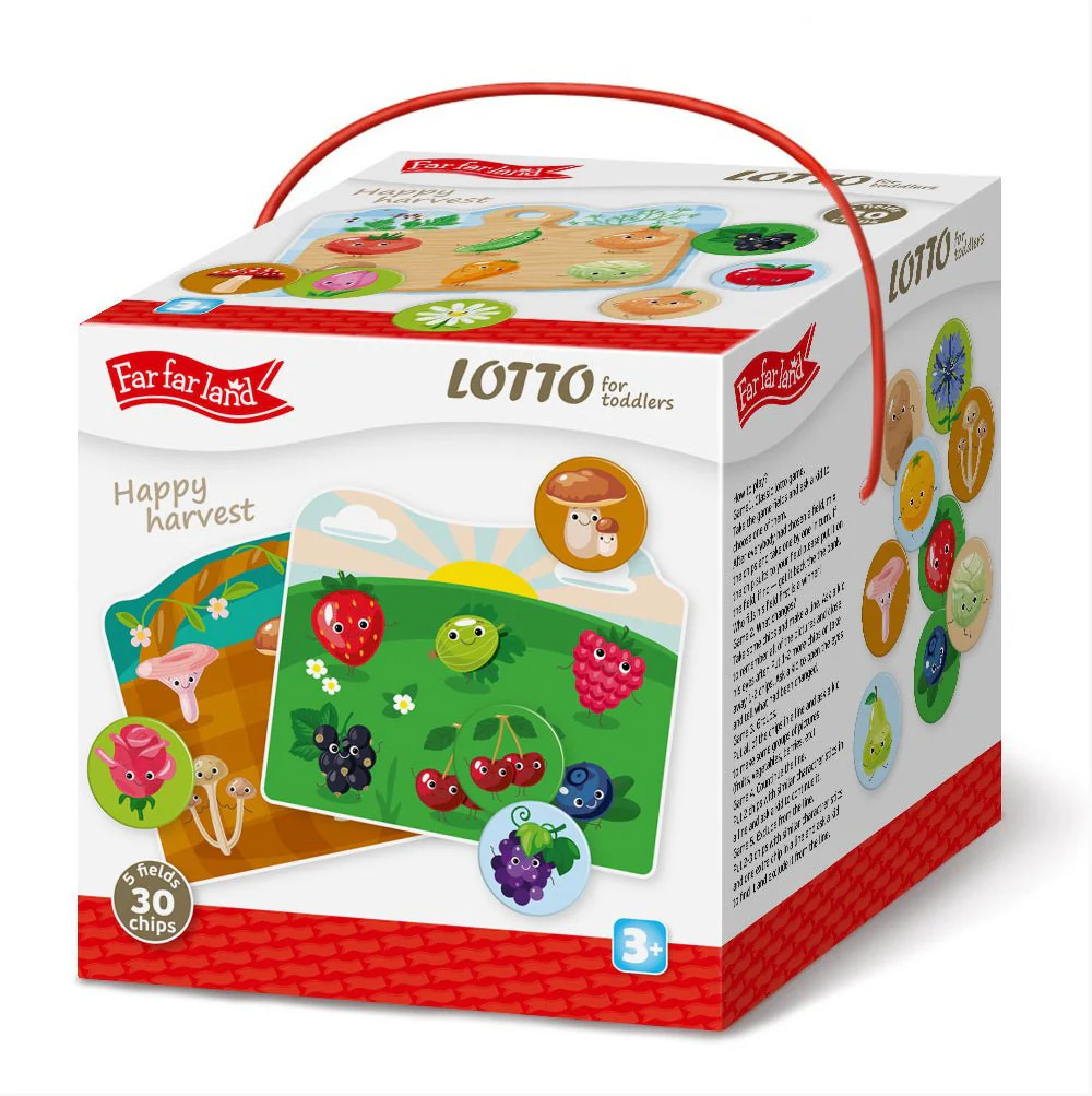 LOTTO for Toddlers Happy Harvest for Age 3+ Years Memory Matching 5 in 1 Games