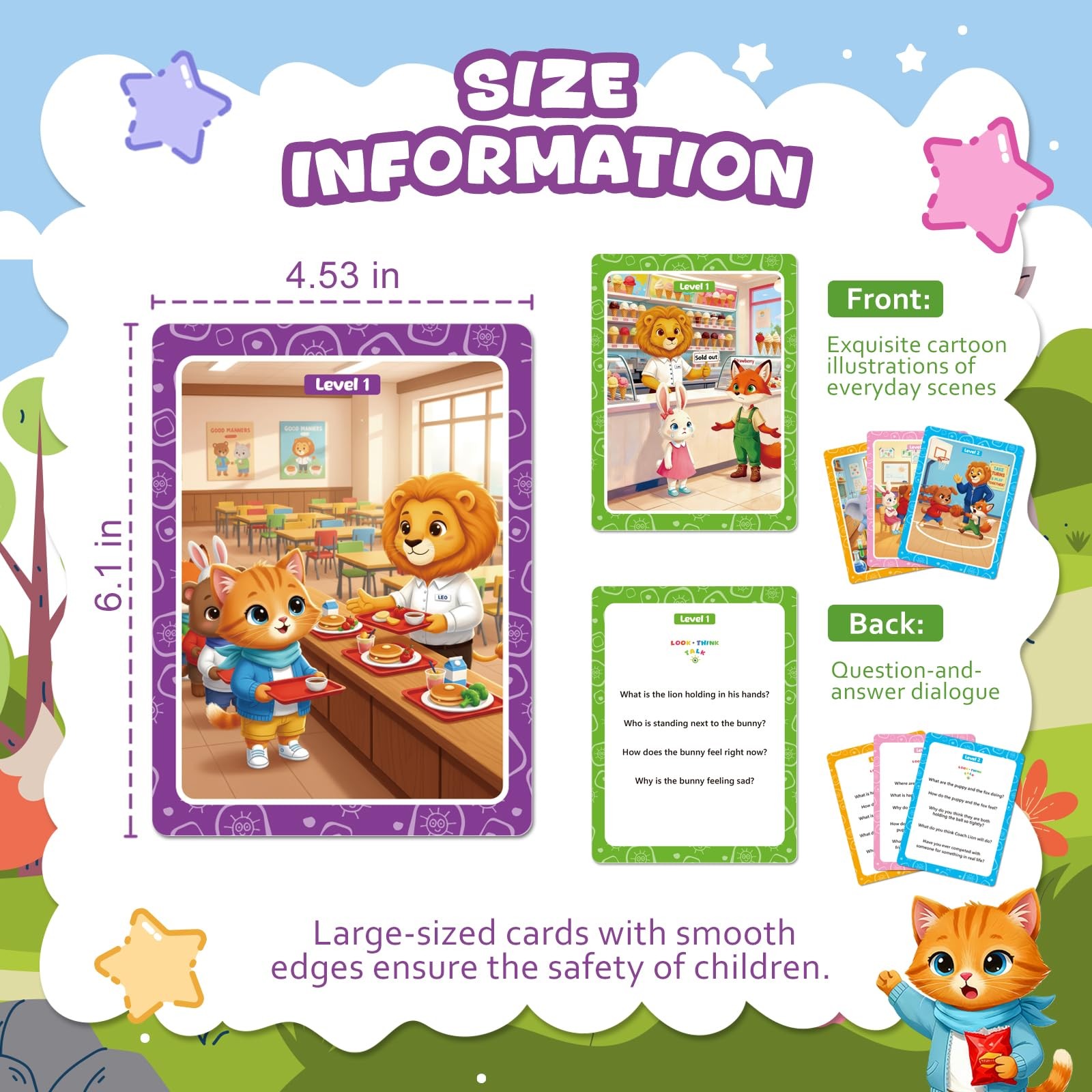 Conversation Cards, Look, Think, Talk. Kids Games for Speech Therapy Material…