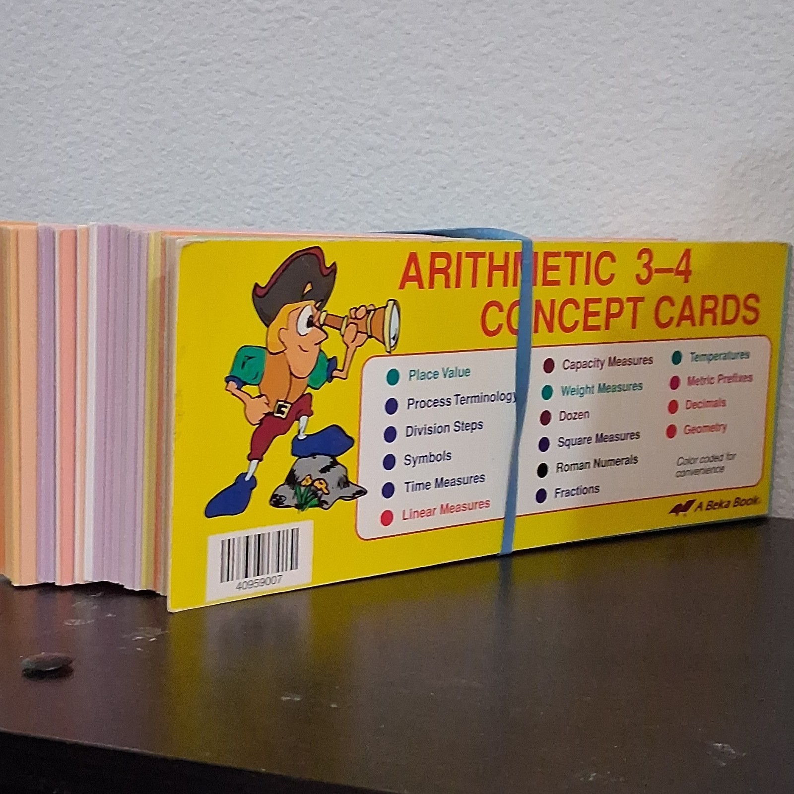 A Beka Book Arithmetic 3-4 Concept Cards Math Learning Tool for Kids Ages 3-4