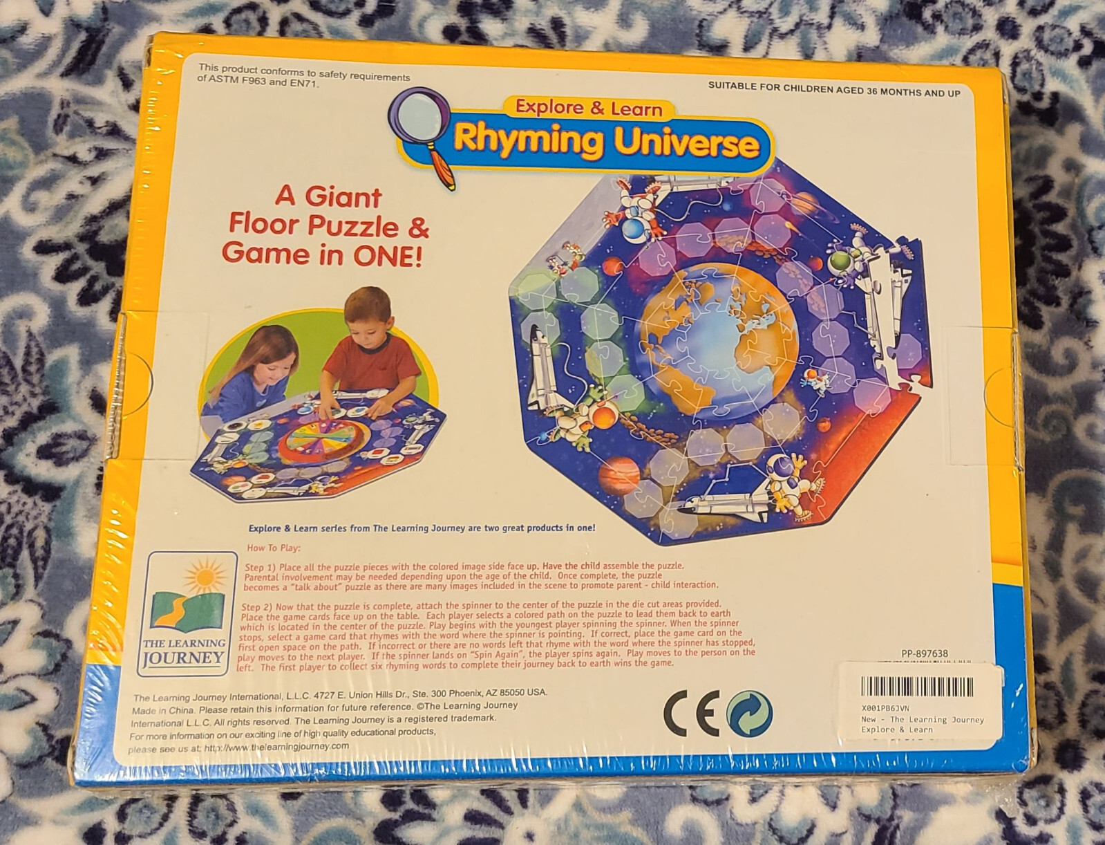 Explore & Learn Rhyming Universe Space Giant Floor Puzzle Two In One Game Puzzle