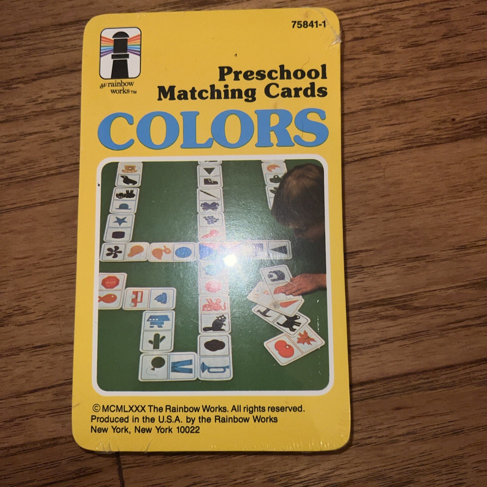 1980 Preschool Matching Flash Cards New Sealed Rainbow Works New York