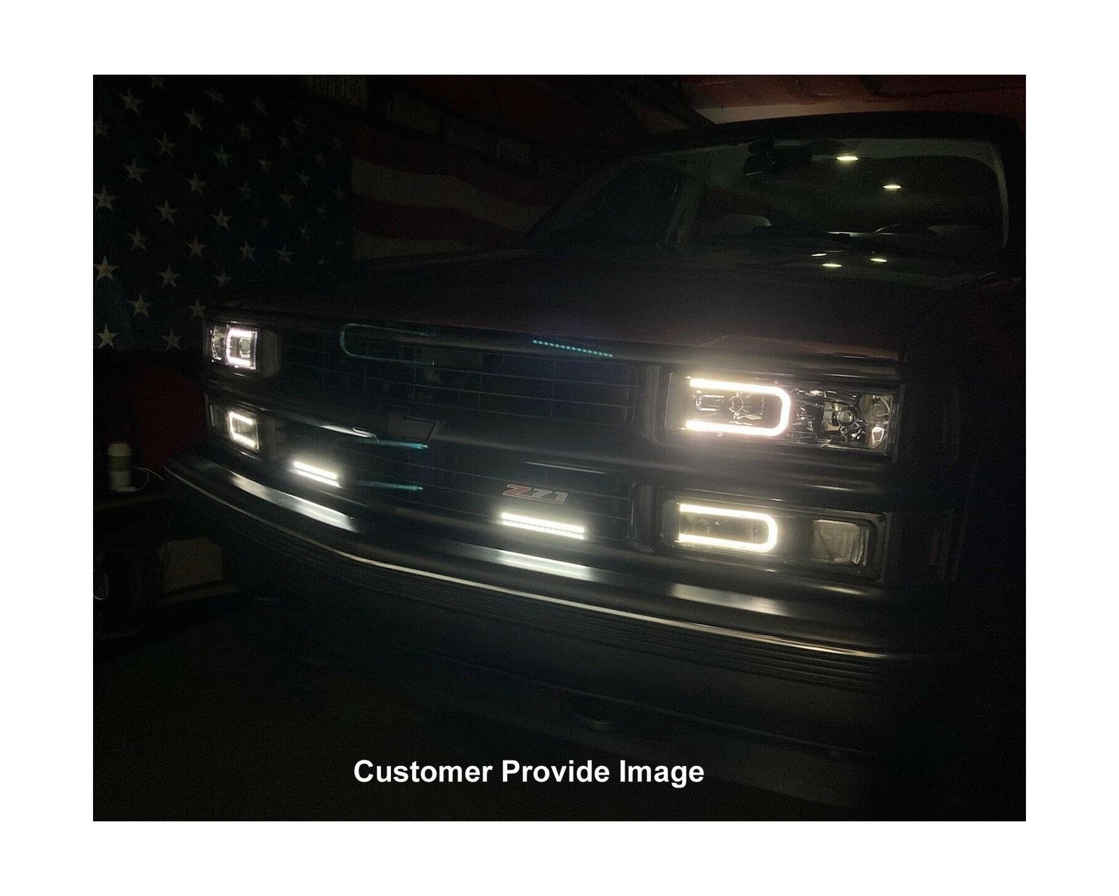 AmeriLite For 1988-1998 Chevy Pickup Truck C/K Suburban Tahoe LED Tube Black …