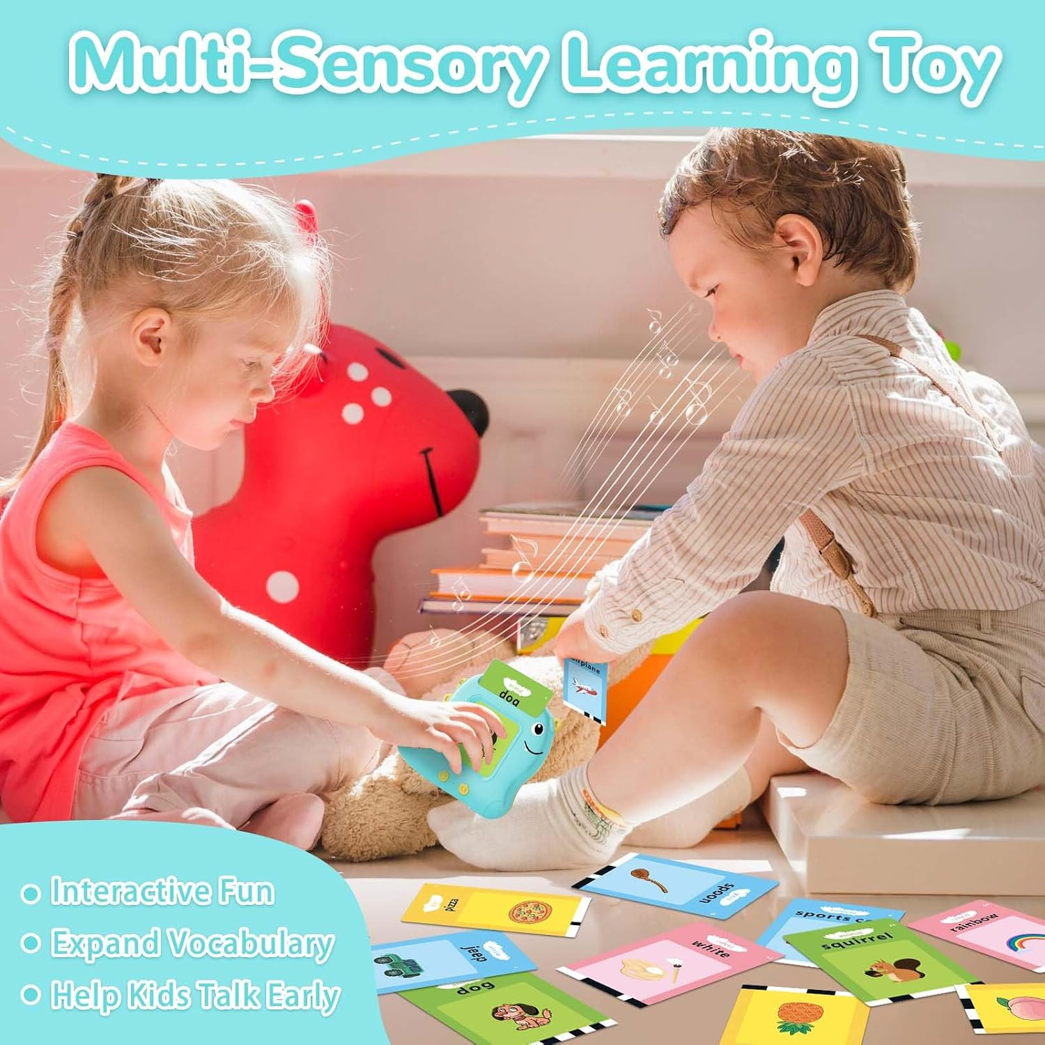Interactive Flash Cards for Toddlers, Educational Autism Sensory Learning Toys