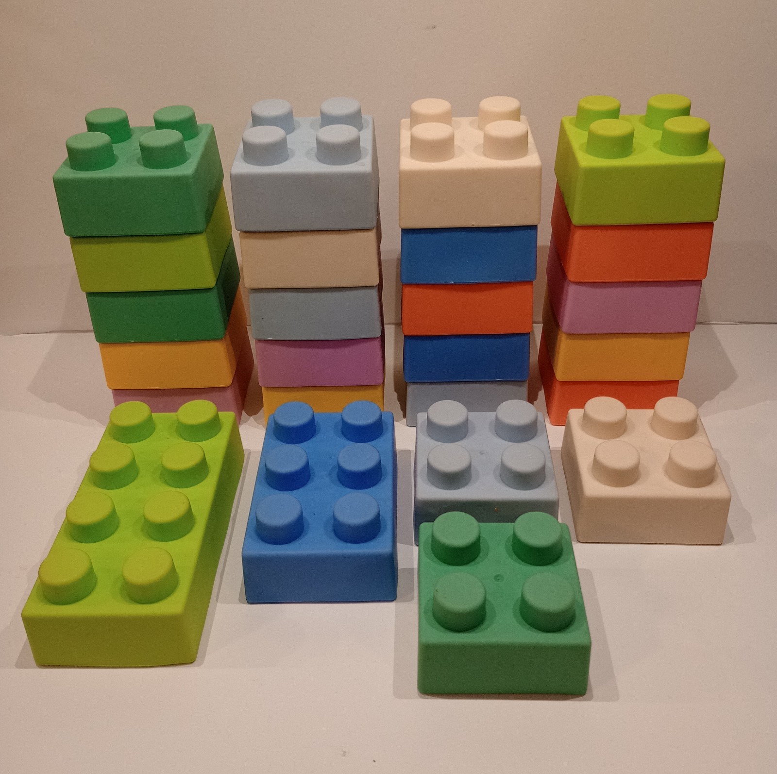 Infantino Super Soft Baby 1st Building Blocks Multicolor, 25 Blocks Boys & Girls