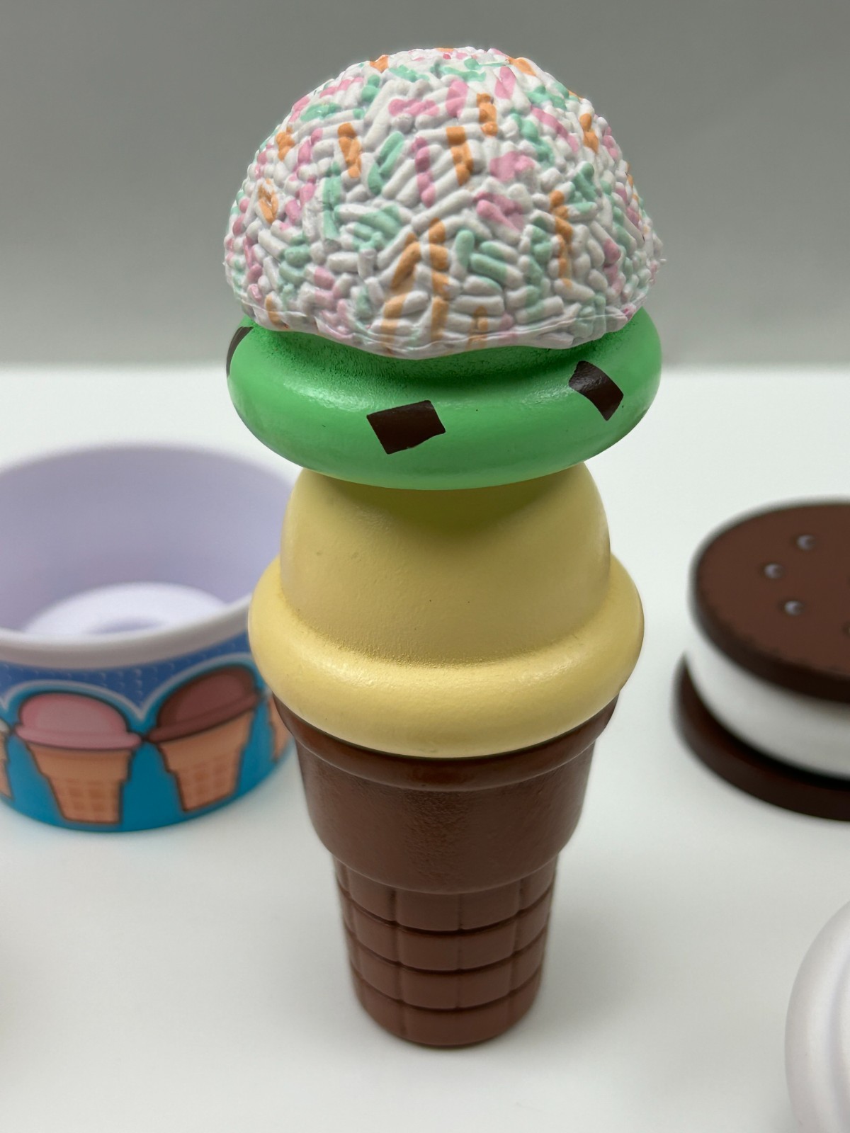 Melissa & Doug Ice Cream Scoop & Serve Replacement Parts Toppings Cones Cups