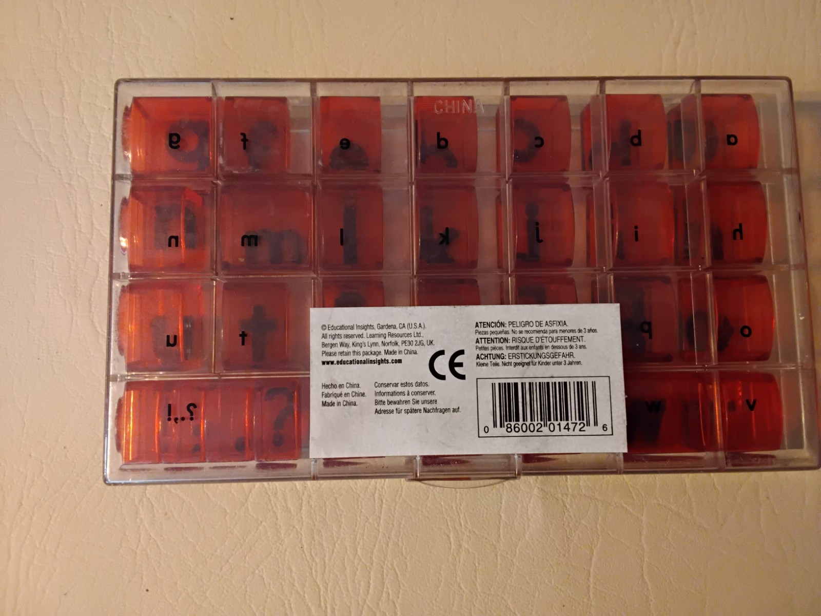 Educational Kids Lowercase Alphabet Transparent Stamps Pre-k Ages 4+