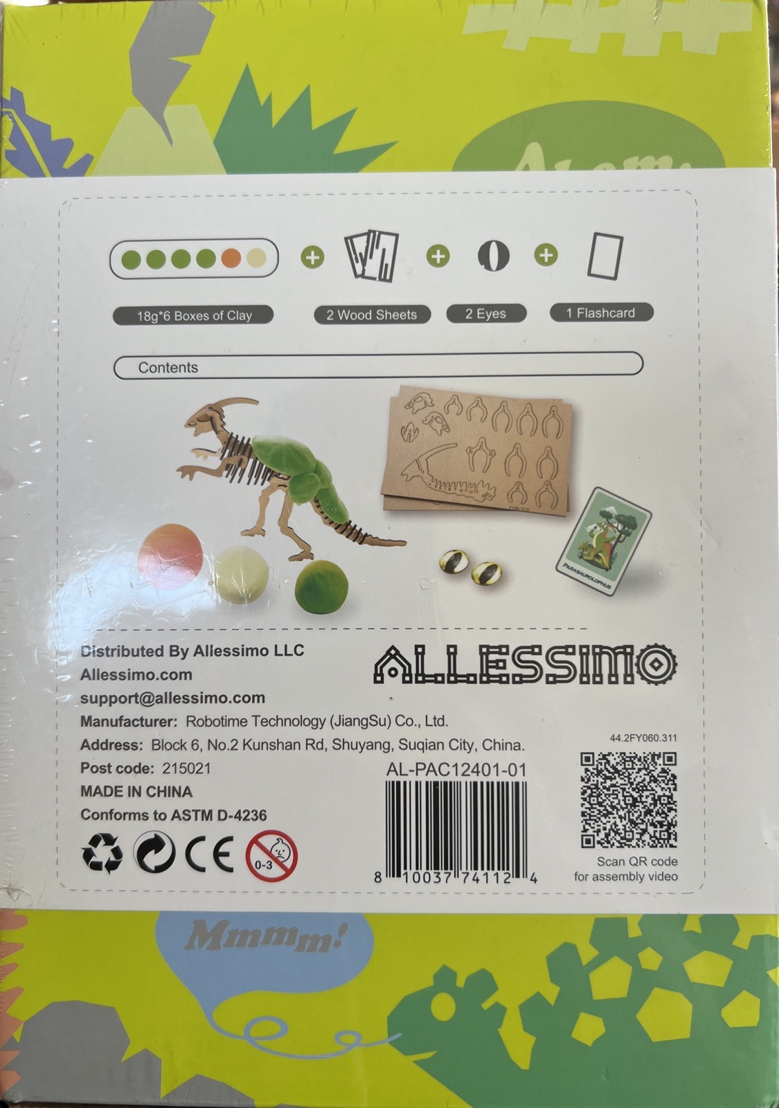 Dinosaur 3-D Puzzle Sculpture Parasaurolophus Allessimo Robud Wunder Clay