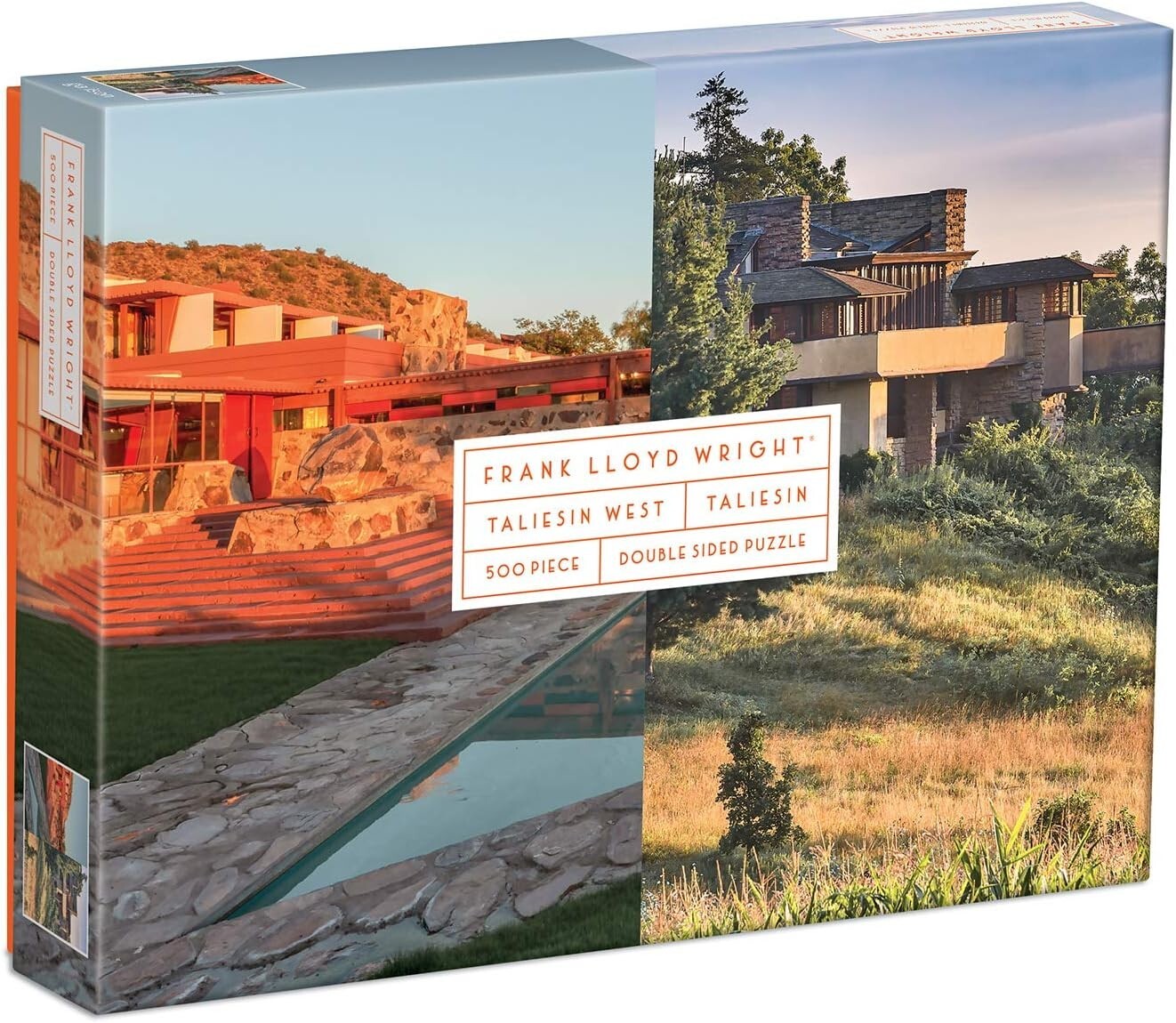 Frank Lloyd Wright Double-Sided Puzzle – Taliesin & Taliesin West – 500 Pieces
