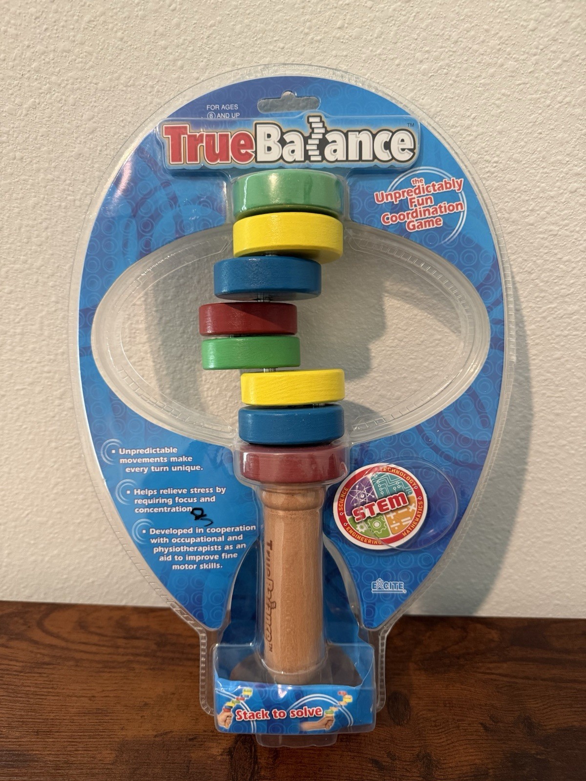 True Balance Hand held Wooden Toy Excite STEM Multi Motor Skill Game Toy NEW