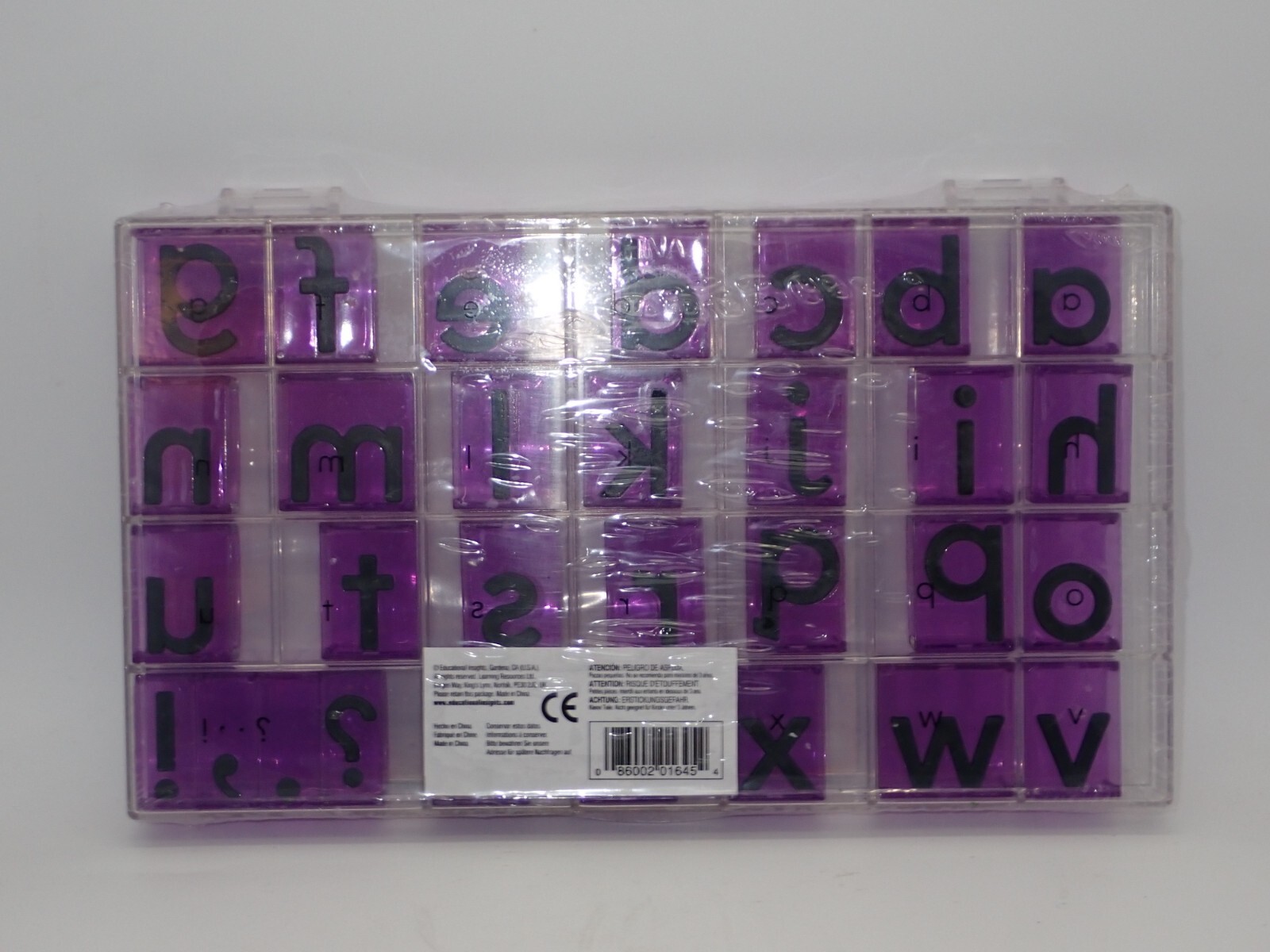 NEW Educational Insights See & Stamp Jumbo Alphabet Lowercase Transparent Stamps