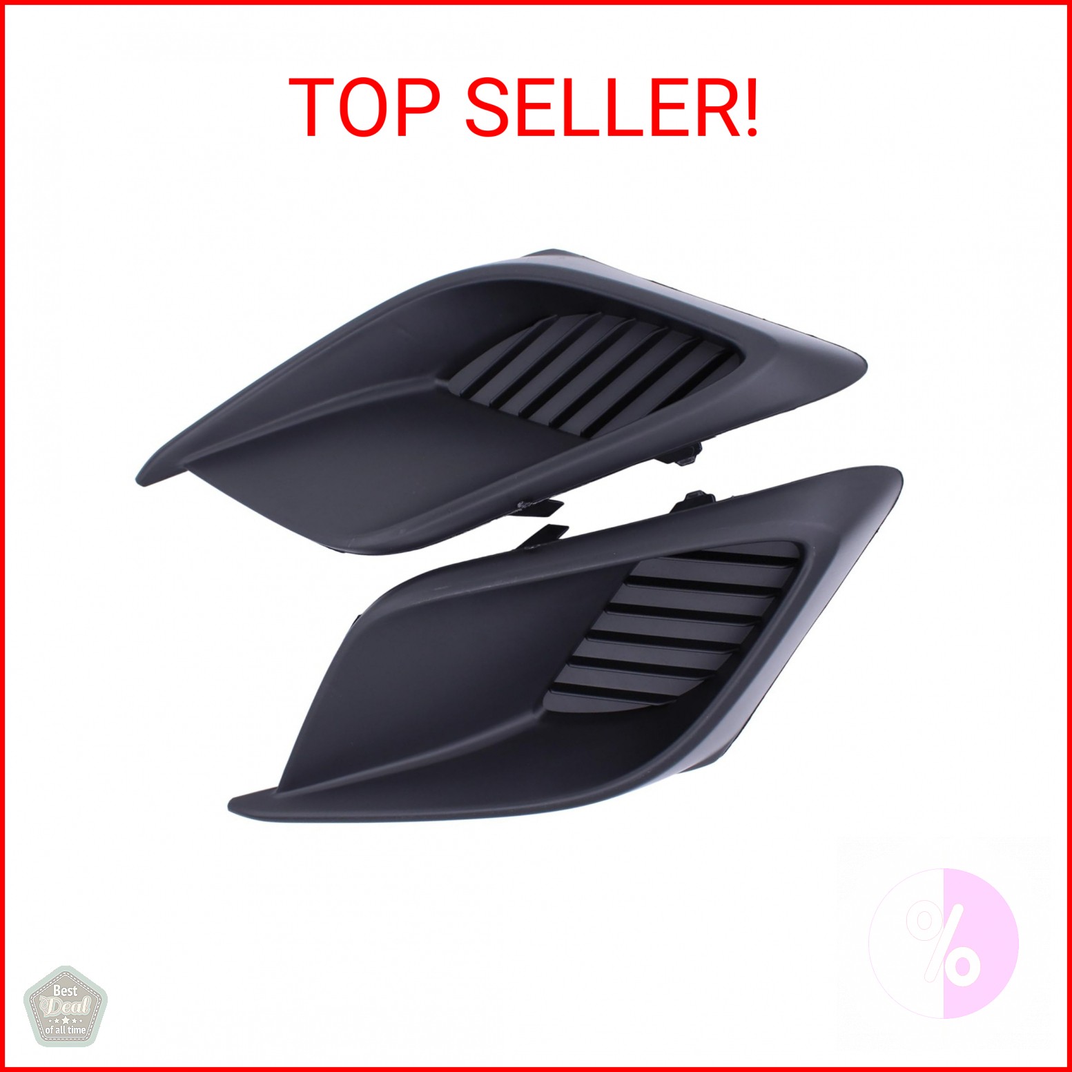 ApplianPar Front Right and Left Side Bumper Fog Light Covers for Mazda 3 2014-20