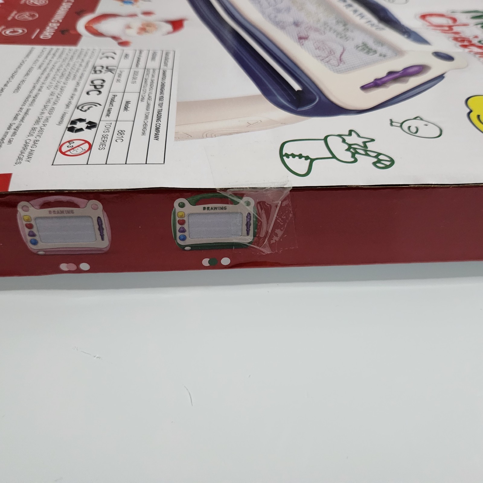 Kids Educational Magnetic Drawing Board w/ 4 stamps 1 pen and 6 brackets – GREEN