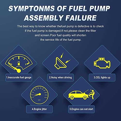 Fuel Pump Assembly w/Sending Unit Compatible with 2005-2008 Mini Cooper L4 1.6L