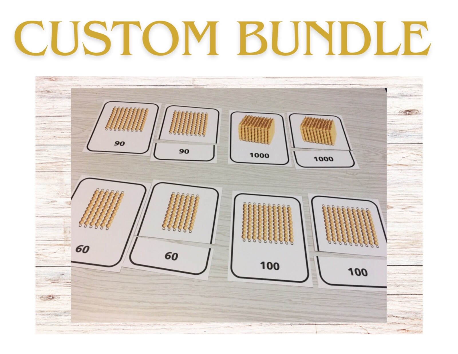 Custom Bundle – Three Part Cards – Montessori