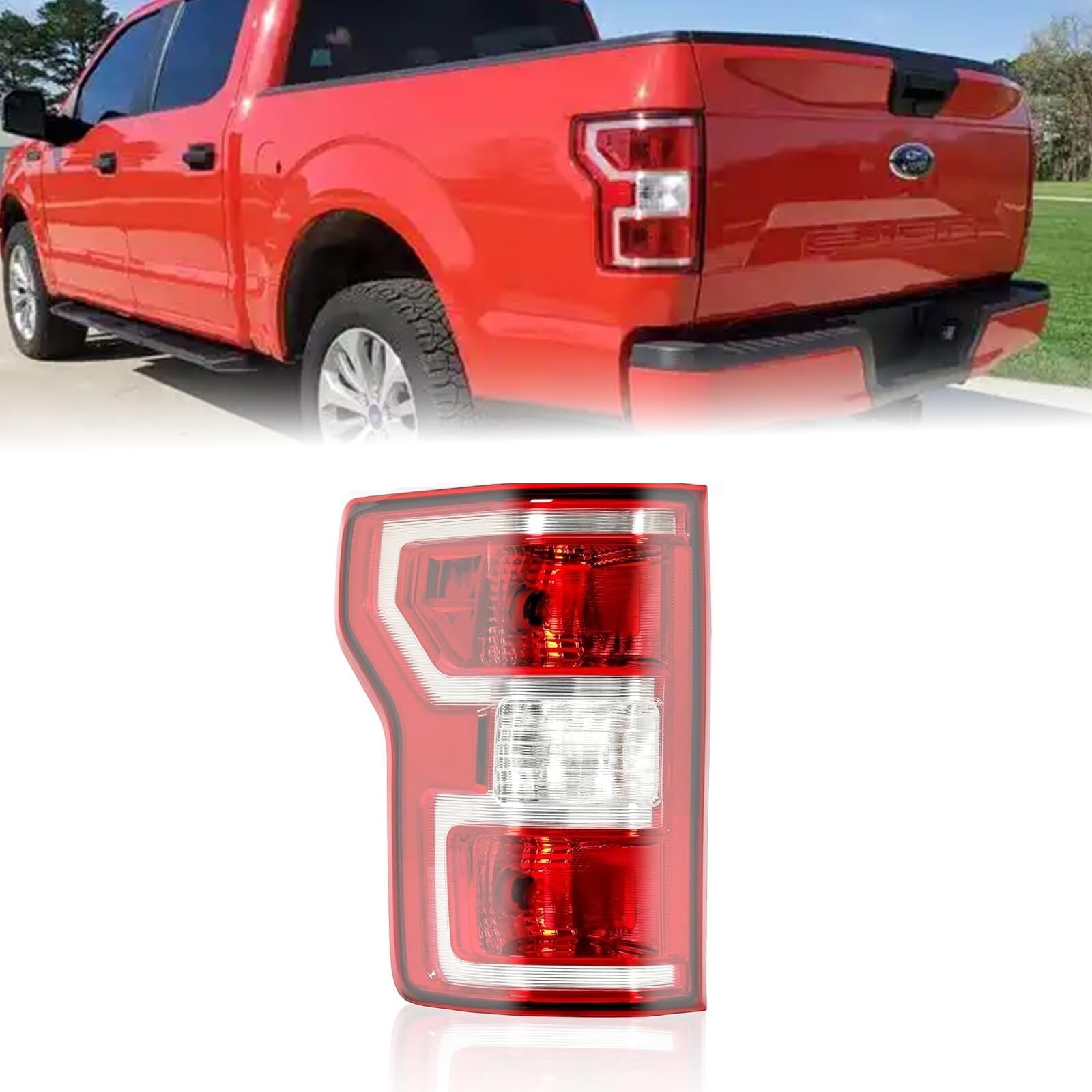 Tail Light Left Compatible with 2018-2020 Ford F-150 Taillights Replacement f…