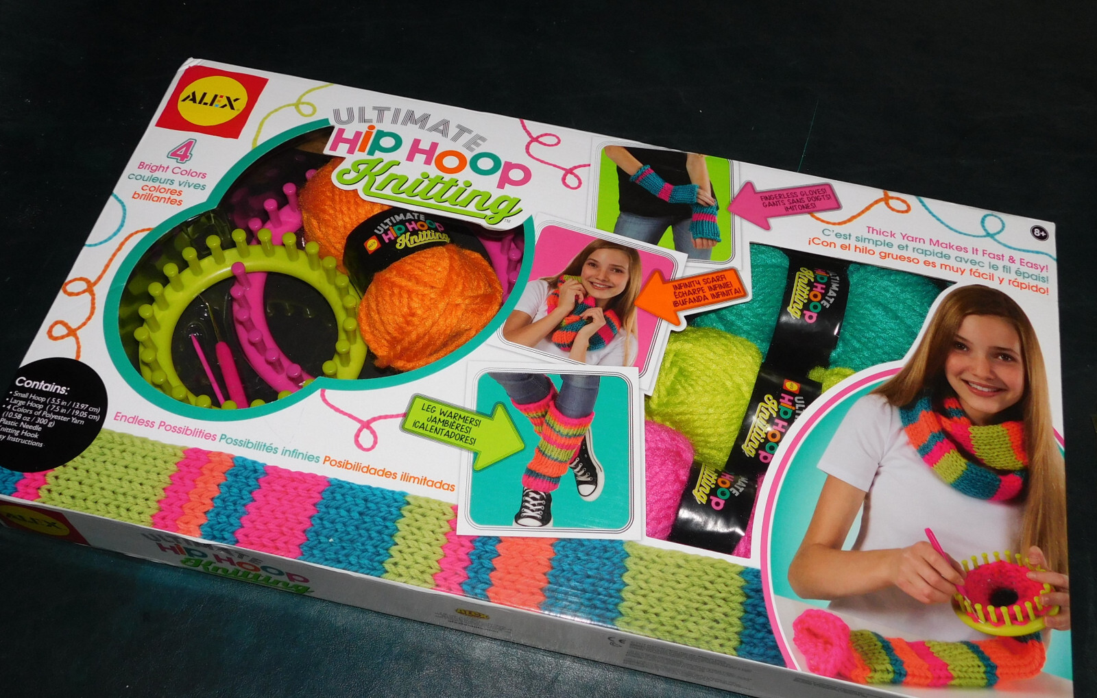 ALEX Toys Craft Ultimate Hoop Yarn Knitting Set Bright Colors Brand New Sealed