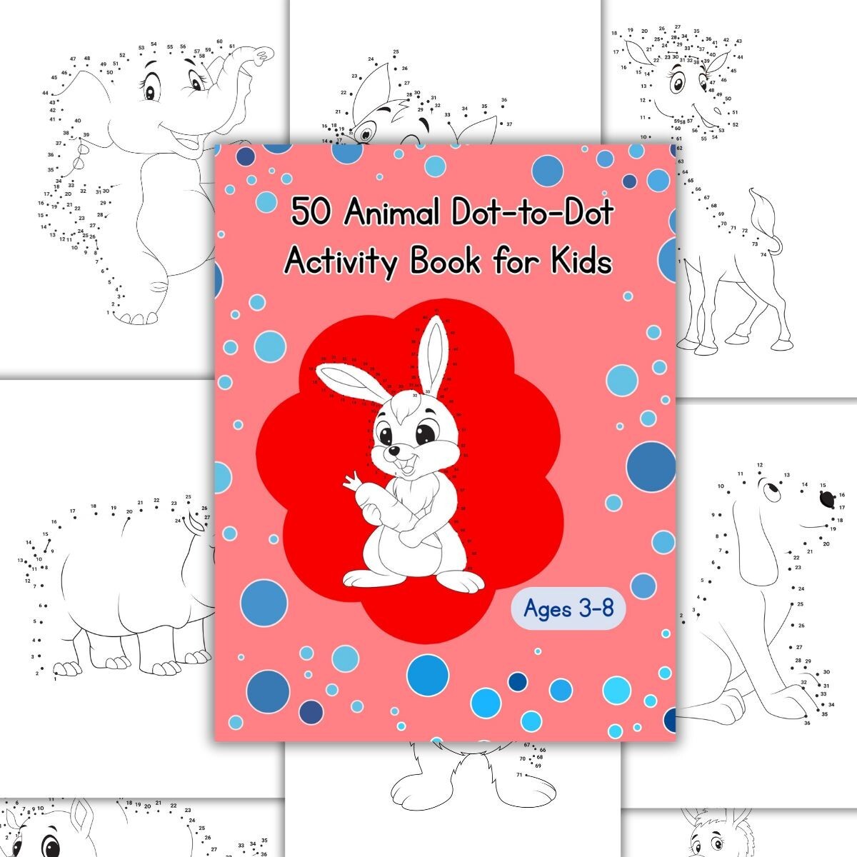 50 Animal Dot-to-Dot Printable Activity Pages for Kids