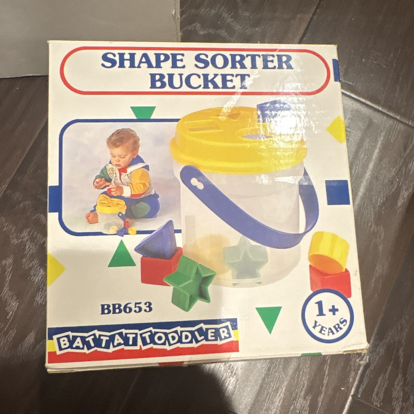 Battat Shape Sorter Bucket Shapes Multicolor Vintage BB653 Ages 1-2