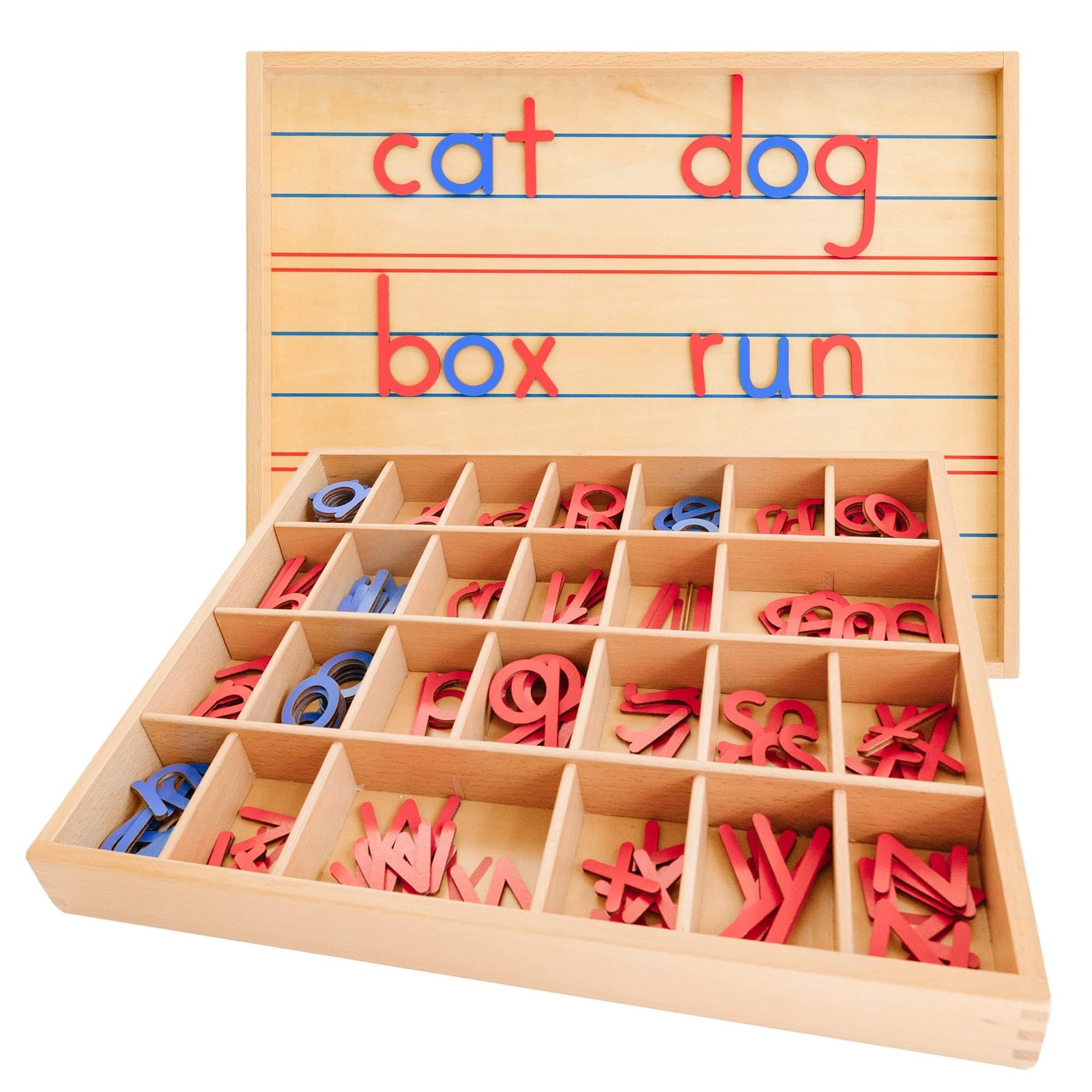 Movable Alphabet Montessori Wooden Letters – Moveable Alphabet With Box Mats …