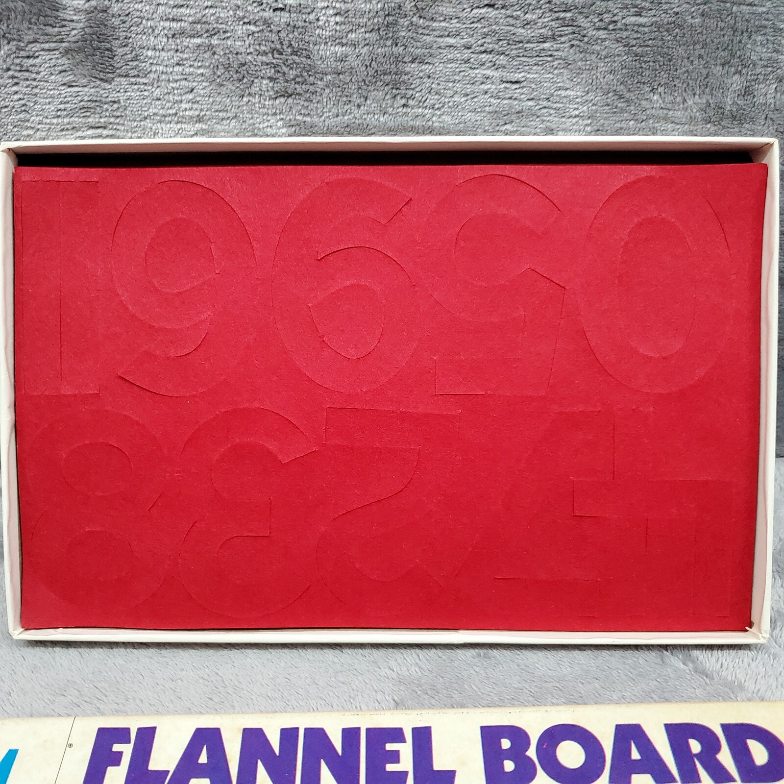 Vintage Flannelboard Numbers Complete, Unpunched math craft old school 3″ – 1985